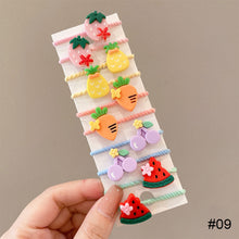 Load image into Gallery viewer, 10pcs/set Children Cartoon Hair Rope Creative Simple Hair Rope Colorful Sweet Hair Rope Fashion Hair Accessories
