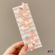 Load image into Gallery viewer, 10pcs/set Children Cartoon Hair Rope Creative Simple Hair Rope Colorful Sweet Hair Rope Fashion Hair Accessories
