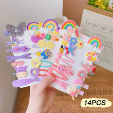 Load image into Gallery viewer, 14pcs/set Children Hairpin Cute Flower Girl Hair Accessories Colorful Sweet Hair Clips Fashion Hair Accessories
