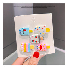Load image into Gallery viewer, 10pcs/set Children Hairpin Cartoon Ice Cream Hairpin Colorful Sweet Hair Clips Fashion Hair Accessories
