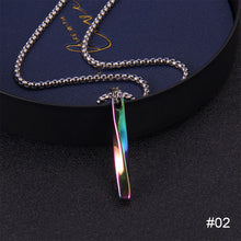 Load image into Gallery viewer, Twisted Twist Stick Pendant Necklace Personality Hip-hop Multicolored Spiral Necklace Fashion Simple Accessories Jewelry
