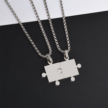 Load image into Gallery viewer, Couple Necklace Square Stitching Pendant Necklace Fashion Simple Accessories Jewelry For Women Men
