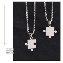 Load image into Gallery viewer, Couple Necklace Square Stitching Pendant Necklace Fashion Simple Accessories Jewelry For Women Men
