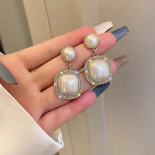Load image into Gallery viewer, Temperament High-end Pearl Stud Earrings Zircon Earrings Fashion Simple Accessories Jewelry for Women
