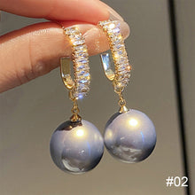 Load image into Gallery viewer, Temperament High-end Pearl Stud Earrings Zircon Earrings Fashion Simple Accessories Jewelry for Women
