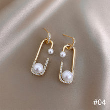 Load image into Gallery viewer, Temperament High-end Pearl Stud Earrings Zircon Earrings Fashion Simple Accessories Jewelry for Women
