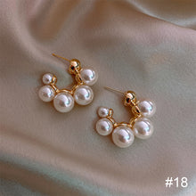Load image into Gallery viewer, Temperament High-end Pearl Stud Earrings Zircon Earrings Fashion Simple Accessories Jewelry for Women
