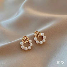 Load image into Gallery viewer, Temperament High-end Pearl Stud Earrings Zircon Earrings Fashion Simple Accessories Jewelry for Women
