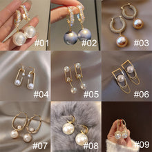 Load image into Gallery viewer, Temperament High-end Pearl Stud Earrings Zircon Earrings Fashion Simple Accessories Jewelry for Women
