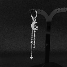 Load image into Gallery viewer, Men's Earrings Steel Color Chain Geometric Fringe Long Men's Earrings Fashion Simple Accessories Jewelry
