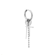 Load image into Gallery viewer, Men's Earrings Steel Color Chain Geometric Fringe Long Men's Earrings Fashion Simple Accessories Jewelry
