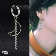 Load image into Gallery viewer, Men's Earrings Steel Color Chain Geometric Fringe Long Men's Earrings Fashion Simple Accessories Jewelry
