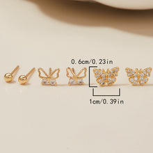 Load image into Gallery viewer, Butterfly Long Pearl Tassel Earrings Zircon Butterfly Stud Earrings Creative Simple Accessories Jewelry for Women
