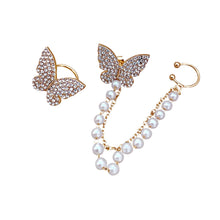 Load image into Gallery viewer, Cutout Bow Pearl Pendant Stud Earrings Bow Diamond Earrings Creative Simple Accessories Jewelry for Women
