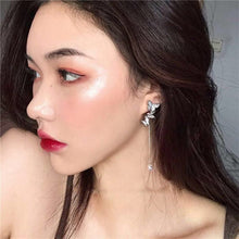 Load image into Gallery viewer, Butterfly Asymmetric Stud Earrings Flower Fringe Earrings Creative Simple Accessories Jewelry for Women
