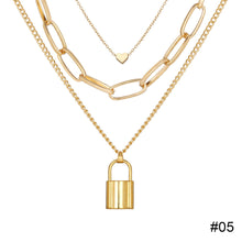 Load image into Gallery viewer, Irregular Metal Chain Multilayer Necklace Creative Retro Simple Alloy Clavicle Chain Fashion Accessories Jewelry
