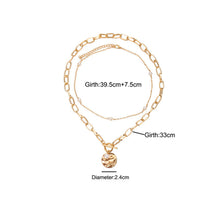 Load image into Gallery viewer, Chain Pearl Double Layer Necklace Creative Retro Simple Alloy Clavicle Chain Fashion Accessories Jewelry
