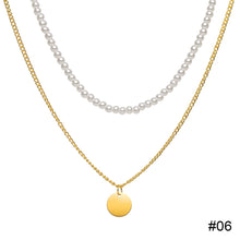 Load image into Gallery viewer, Chain Pearl Double Layer Necklace Creative Retro Simple Alloy Clavicle Chain Fashion Accessories Jewelry
