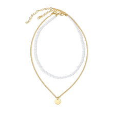 Load image into Gallery viewer, Chain Pearl Double Layer Necklace Creative Retro Simple Alloy Clavicle Chain Fashion Accessories Jewelry
