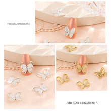 Load image into Gallery viewer, 10pcs All-match Bowknot Manicure Accessories Shiny Light Luxury Zircon Nail Accessories Nail Art Decoration

