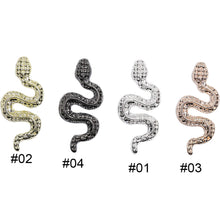 Load image into Gallery viewer, 10pcs Small Alloy Snake Nail Art Jewelry Retro Exquisite Three-dimensional Metal Snake Nail Ornaments Nail Art Decoration
