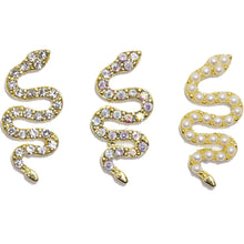 Load image into Gallery viewer, Small Diamond Alloy Snake Nail Art Jewelry Shiny Three-dimensional Metal Nail Stickers Nail Art Decoration
