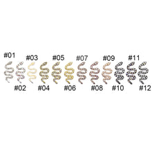 Load image into Gallery viewer, Small Diamond Alloy Snake Nail Art Jewelry Shiny Three-dimensional Metal Nail Stickers Nail Art Decoration
