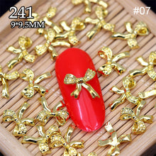 Load image into Gallery viewer, 10pcs Manicure Three-dimensional Bow Alloy Metal Bow Jewelry Nail Art Decoration Manicure Accessories
