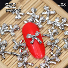 Load image into Gallery viewer, 10pcs Manicure Three-dimensional Bow Alloy Metal Bow Jewelry Nail Art Decoration Manicure Accessories
