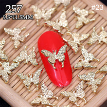 Load image into Gallery viewer, 10pcs Manicure Three-dimensional Bow Alloy Metal Bow Jewelry Nail Art Decoration Manicure Accessories

