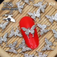 Load image into Gallery viewer, 10pcs Manicure Three-dimensional Bow Alloy Metal Bow Jewelry Nail Art Decoration Manicure Accessories

