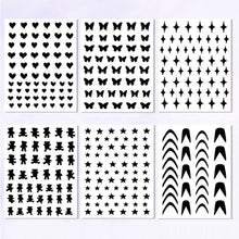 Load image into Gallery viewer, Nail Art Spray Stickers Hollow Love Butterfly Bear Star Template Nail Stickers Nail Art Decoration Nail Accessories
