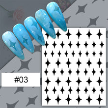 Load image into Gallery viewer, Nail Art Spray Stickers Hollow Love Butterfly Bear Star Template Nail Stickers Nail Art Decoration Nail Accessories
