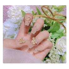 Load image into Gallery viewer, Nail Art Pearl Alloy Jewelry Bow Knot Diamond Jewelry Nail Jewelry Nail Art Decoration Manicure Accessories
