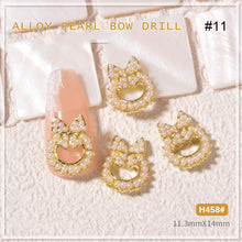 Load image into Gallery viewer, Nail Art Pearl Alloy Jewelry Bow Knot Diamond Jewelry Nail Jewelry Nail Art Decoration Manicure Accessories
