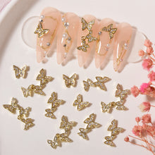 Load image into Gallery viewer, Nail Art Butterfly Metal Zircon Jewelry Light Luxury Diamond Three-dimensional Butterfly Nail Decoration Manicure Accessories
