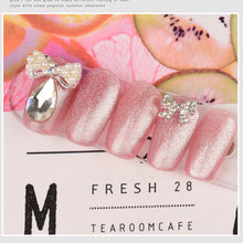 Load image into Gallery viewer, Bow Nail Art Jewelry Pearl Diamond Jewelry Rhinestone Shiny Nail Ornament Nail Art Decoration Manicure Accessories

