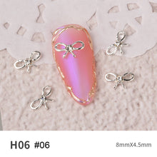 Load image into Gallery viewer, Bow Nail Art Jewelry Pearl Diamond Jewelry Rhinestone Shiny Nail Ornament Nail Art Decoration Manicure Accessories
