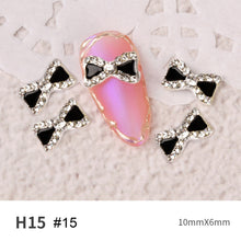 Load image into Gallery viewer, Bow Nail Art Jewelry Pearl Diamond Jewelry Rhinestone Shiny Nail Ornament Nail Art Decoration Manicure Accessories
