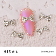 Load image into Gallery viewer, Bow Nail Art Jewelry Pearl Diamond Jewelry Rhinestone Shiny Nail Ornament Nail Art Decoration Manicure Accessories
