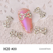 Load image into Gallery viewer, Bow Nail Art Jewelry Pearl Diamond Jewelry Rhinestone Shiny Nail Ornament Nail Art Decoration Manicure Accessories
