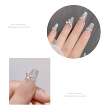 Load image into Gallery viewer, Silver Zircon Bow Nail Decoration Shiny Diamond Nail Art Jewelry Nail Art Decoration Manicure Accessories
