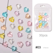 Load image into Gallery viewer, 30pcs 3D Love Rhinestone Nail Art Accessories Shiny Crystal Nail Art Decoration Manicure Accessories
