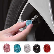 Load image into Gallery viewer, 4PCs Car Tire Valve Caps Diamond Styling Bling Dust-proof Wheel Valve Cover Vehicle Shining Car Charms Decor Auto Accessories
