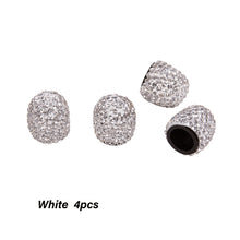 Load image into Gallery viewer, 4PCs Car Tire Valve Caps Diamond Styling Bling Dust-proof Wheel Valve Cover Vehicle Shining Car Charms Decor Auto Accessories
