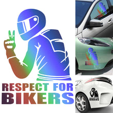 Load image into Gallery viewer, 1Pc Respect Biker Sticker For On Car Motorcycle Vinyl 3D Stickers Motorcycle Vinyl 3D Stickers And Decals 15x11CM
