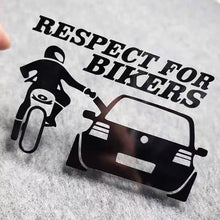 Load image into Gallery viewer, 13x20cm Car Stickers Respect for Bikers Sticker Funny Wrap Vinyl For Auto Door Handle Decals Body Car Accessories Decoration
