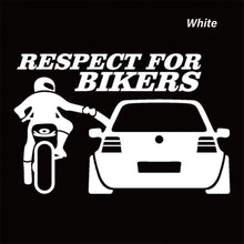 Load image into Gallery viewer, 13x20cm Car Stickers Respect for Bikers Sticker Funny Wrap Vinyl For Auto Door Handle Decals Body Car Accessories Decoration

