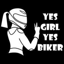 Load image into Gallery viewer, Motorcycle Sticker Respect For Bikers and YES Girls YES Bike Reflective Car Stickers Moto Auto Decal Funny JDM Vinyl Styling
