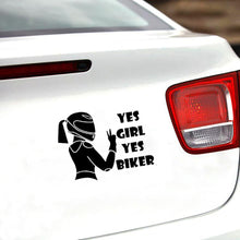 Load image into Gallery viewer, Motorcycle Sticker Respect For Bikers and YES Girls YES Bike Reflective Car Stickers Moto Auto Decal Funny JDM Vinyl Styling

